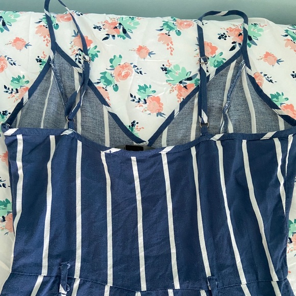 Striped Wide-Leg Romper - Picture 5 of 7